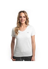 ROADSIGN® australia Damen T-Shirt Heart mit V-Ausschnitt & Print, 100 % Baumwolle Bild 1