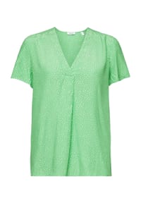 ESPRIT Shirtbluse, V-Ausschnitt, knitterfrei, für Damen Bild 1